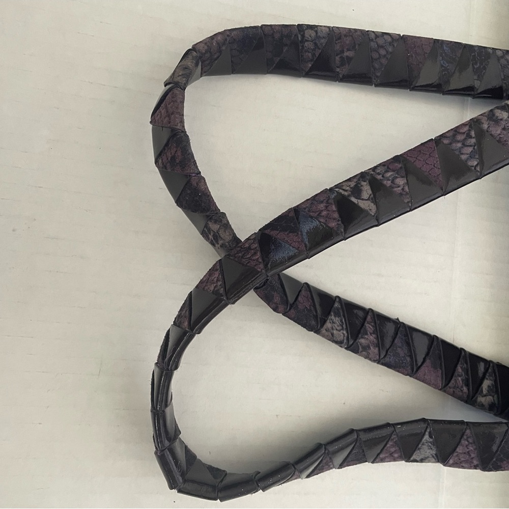Original by SHARIF purple leather snake print bag - Picture 6 of 16